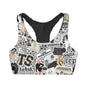 Swiftie Black Girls' Double Lined Seamless Sports Bra