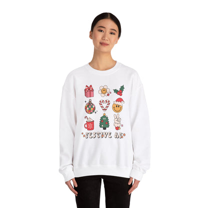 Festive AF Christmas Crewneck Sweatshirt