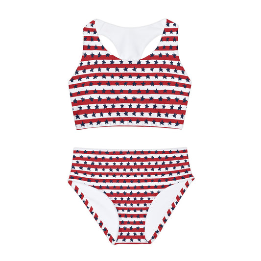 4th of July Stars and Stripes Two Piece Swimsuit