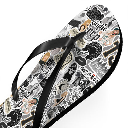 Black TS Women's Flip Flops