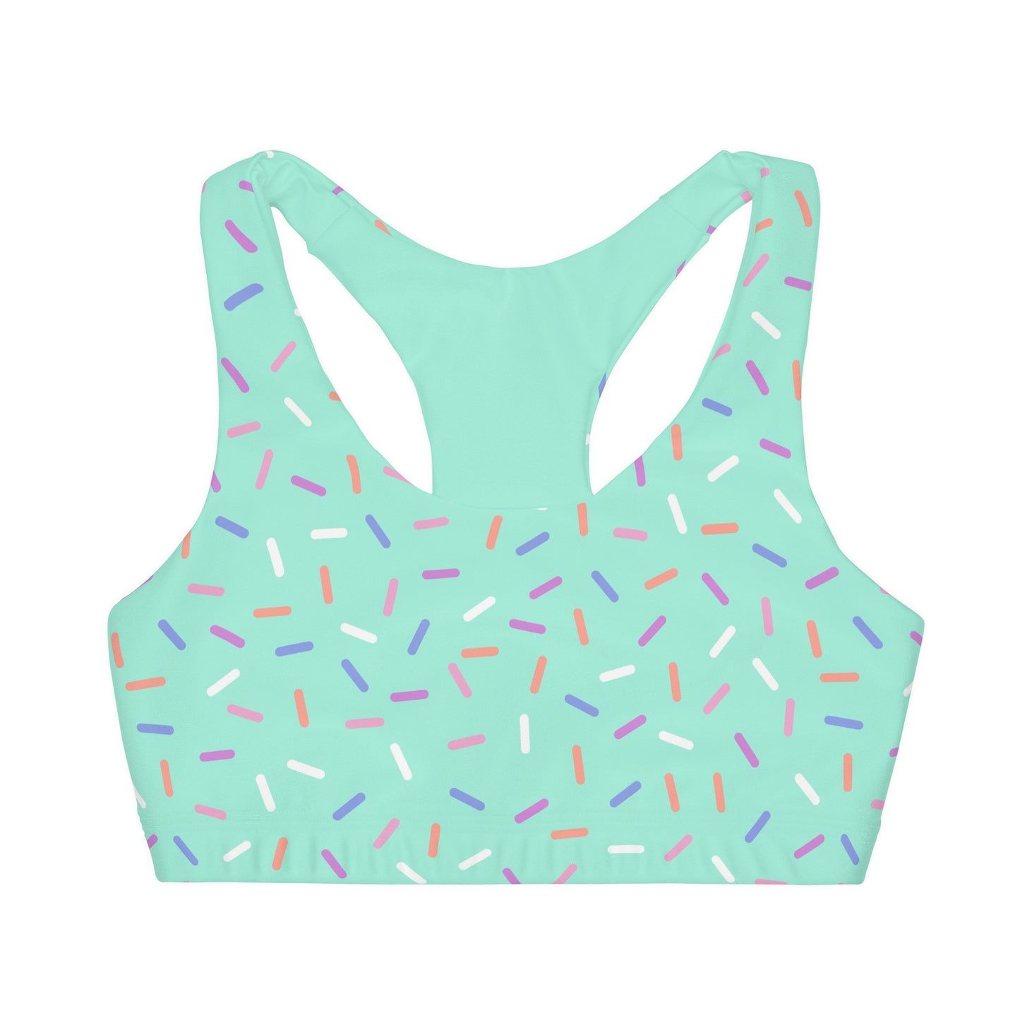 Birthday Sprinkle Collection Mint Seamless Sports Bra