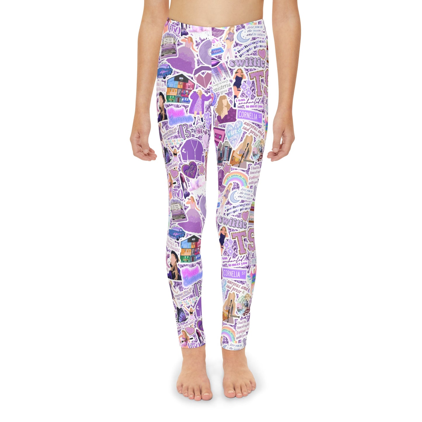 Purple Swiftie Girls Full-Length Leggings