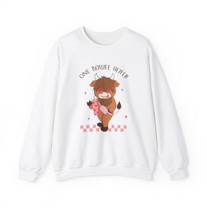 Valentine's Day Stanley One Bougee Heifer Funny, Crewneck Sweatshirt, 7 Colors Available