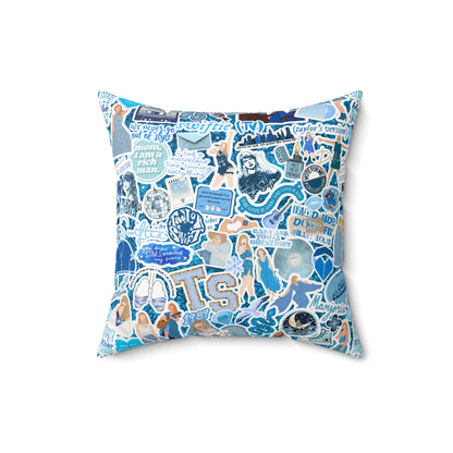 Blue Swiftie Square Pillow with Insert, Offered in 4 Sizes