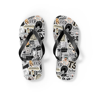 Black TS Women's Flip Flops