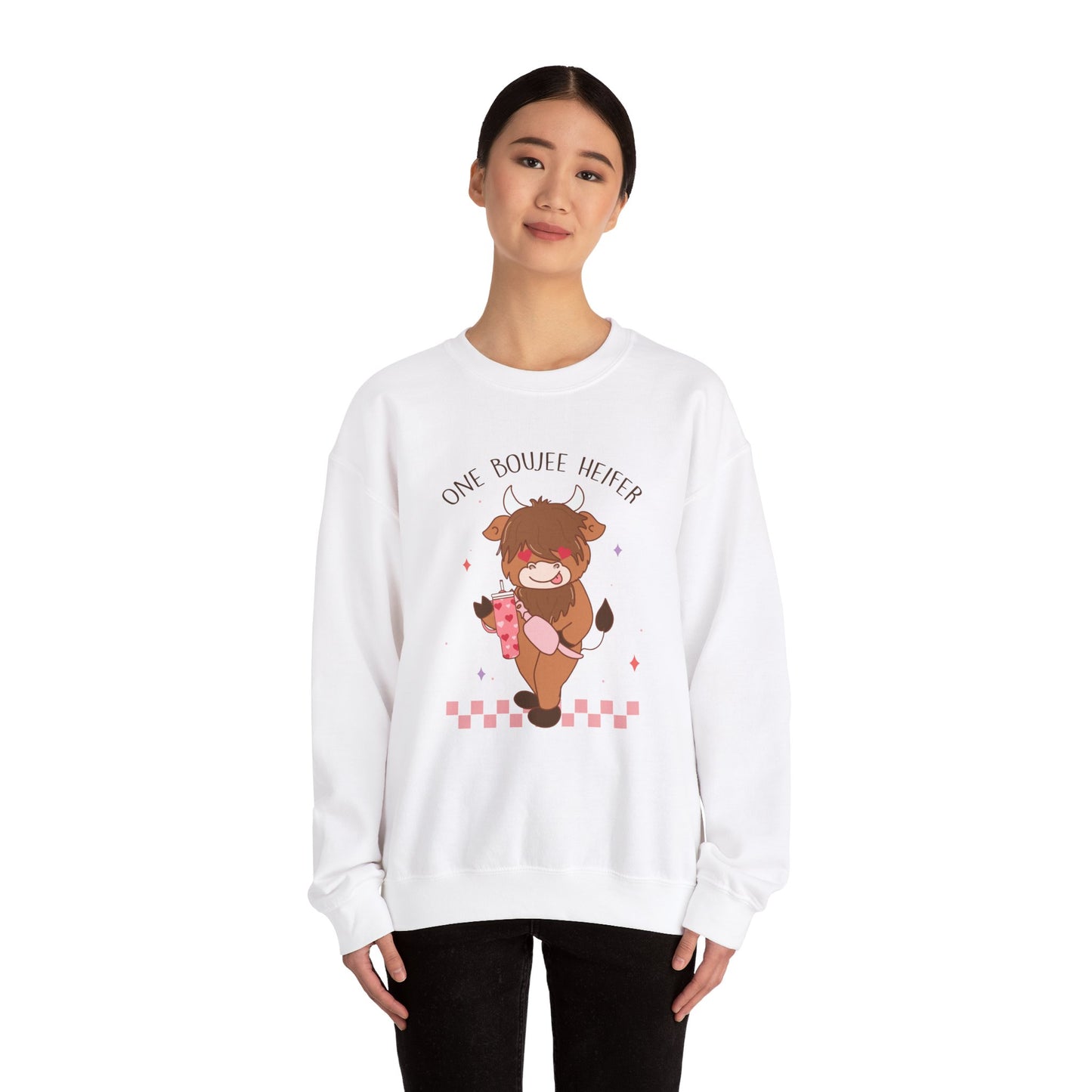 Valentine's Day Stanley One Bougee Heifer Funny, Crewneck Sweatshirt, 7 Colors Available