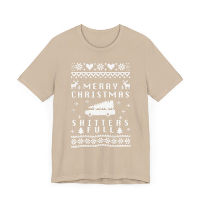 Merry Christmas Shitters Full Ugly Sweater Christmas Party Funny T-Shirt