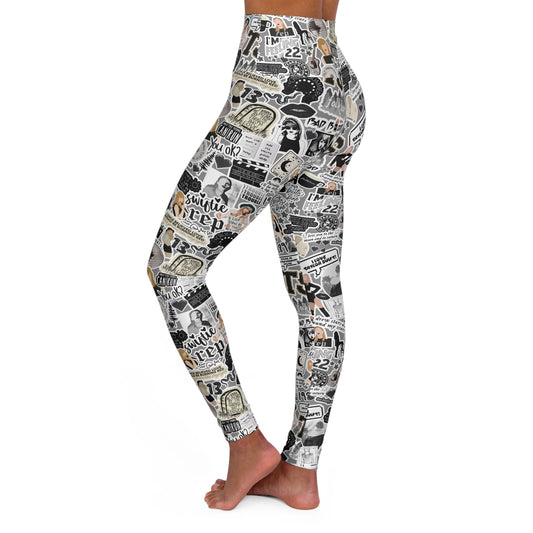 Swiftie Black High Waisted Yoga Leggings