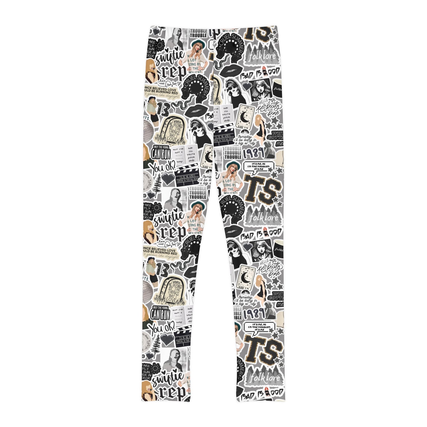 Kids Black Swiftie Full-Length Leggings