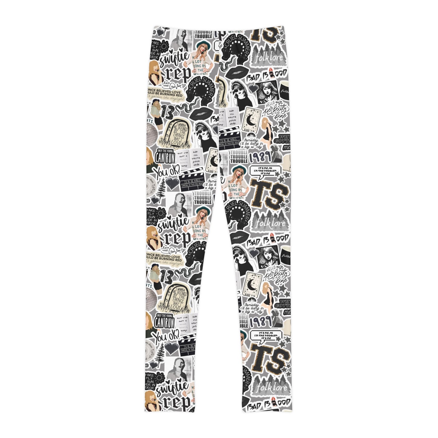 Kids Black Swiftie Full-Length Leggings