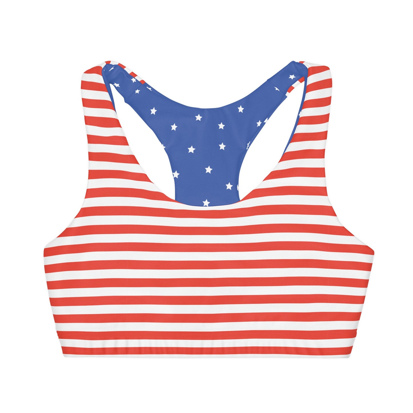 4th of July Style 3 Girls Sports Bra, Independence Day