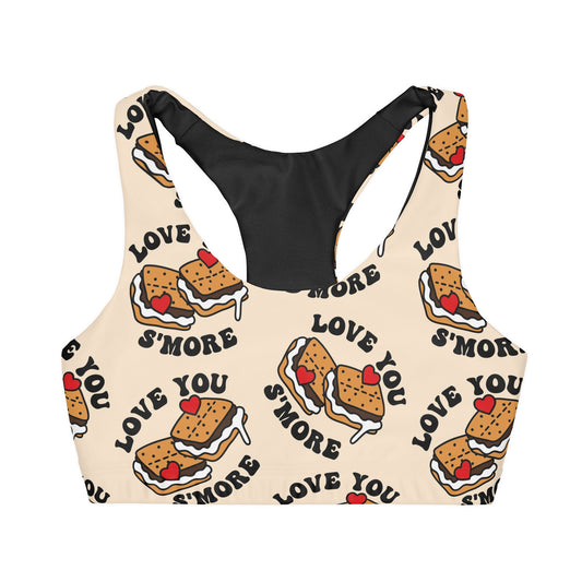 Love You S'More Valentines Day Girls' Sports Bra