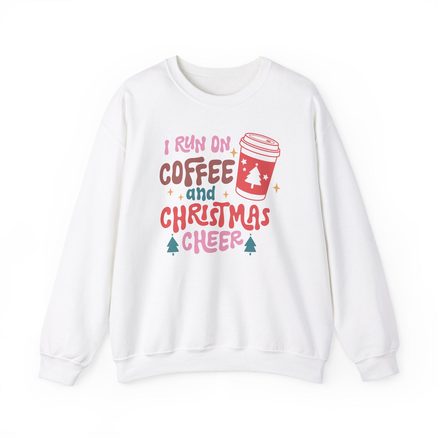 I run on Coffee and Christmas Cheer Unisex Heavy Blend™ Crewneck Sweatshirt