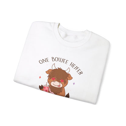 Valentine's Day Stanley One Bougee Heifer Funny, Crewneck Sweatshirt, 7 Colors Available