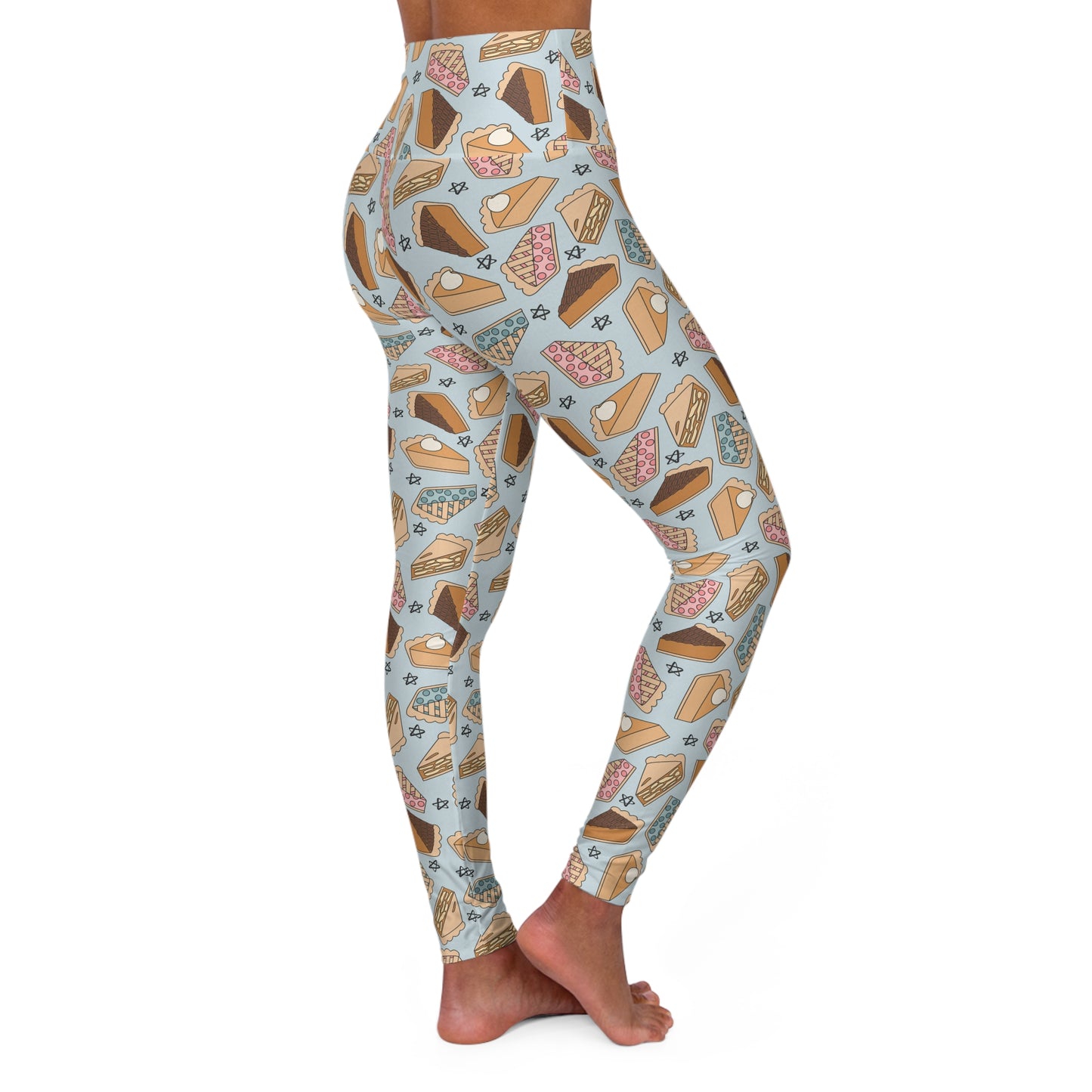 Thanksgiving Pie Women's High Waisted Yoga Leggings