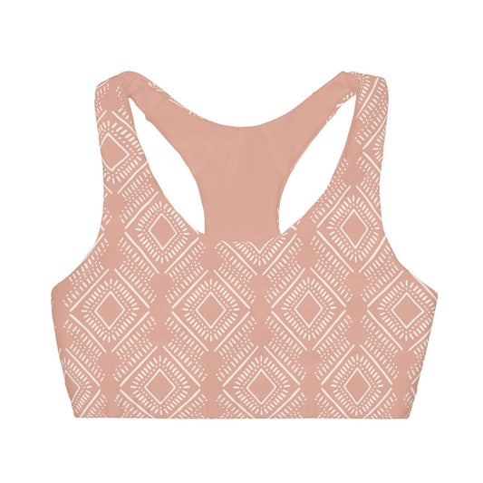 Boho Blush Diamonds Girls Seamless Sports Bra