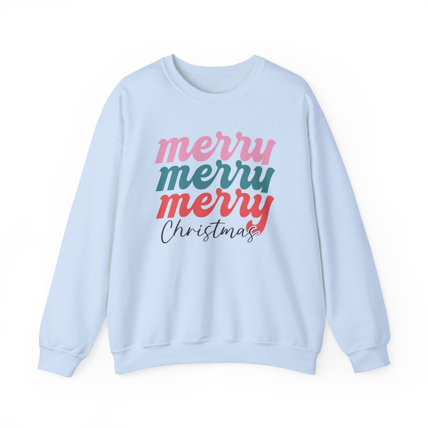 Merry Stacked Christmas Unisex Heavy Blend™ Crewneck Sweatshirt