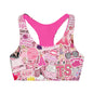 Swiftie Pink Valentines Girls' Double Lined Seamless Sports Bra