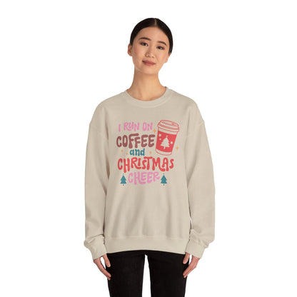 I run on Coffee and Christmas Cheer Unisex Heavy Blend™ Crewneck Sweatshirt