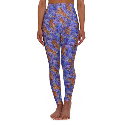 Tropical Tiger High Waisted Yoga Leggings