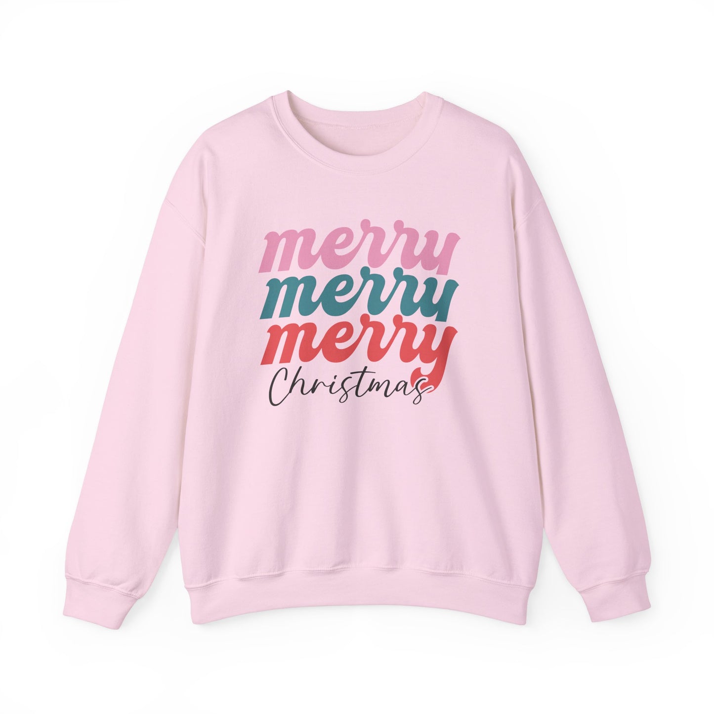 Merry Stacked Christmas Unisex Heavy Blend™ Crewneck Sweatshirt