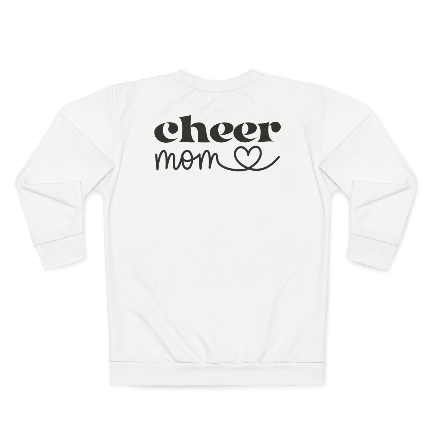 Cheer Mom Lower Corner Custom Cheerleader Sweatshirt White