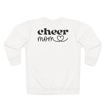 Cheer Mom Lower Corner Custom Cheerleader Sweatshirt White