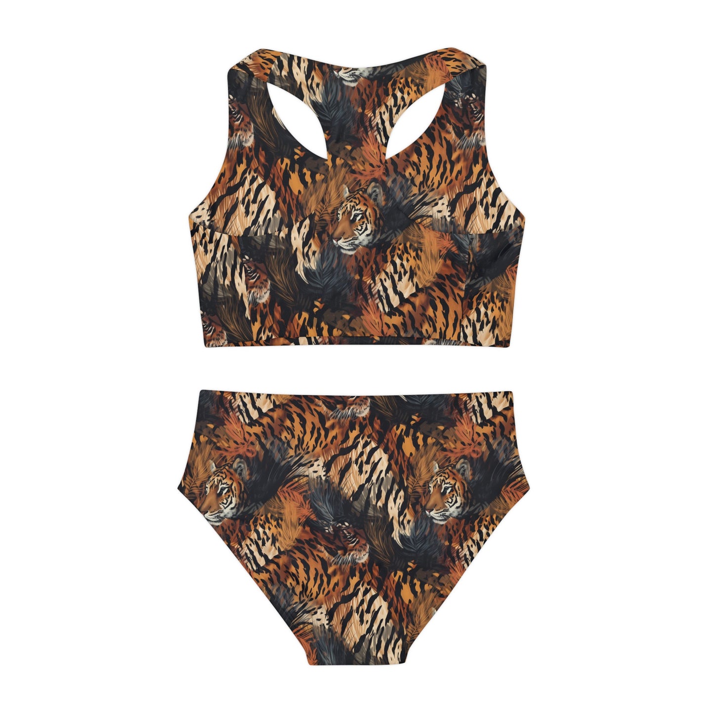 Boho Tiger, Clemson Style Girls Two Piece Swimsuit