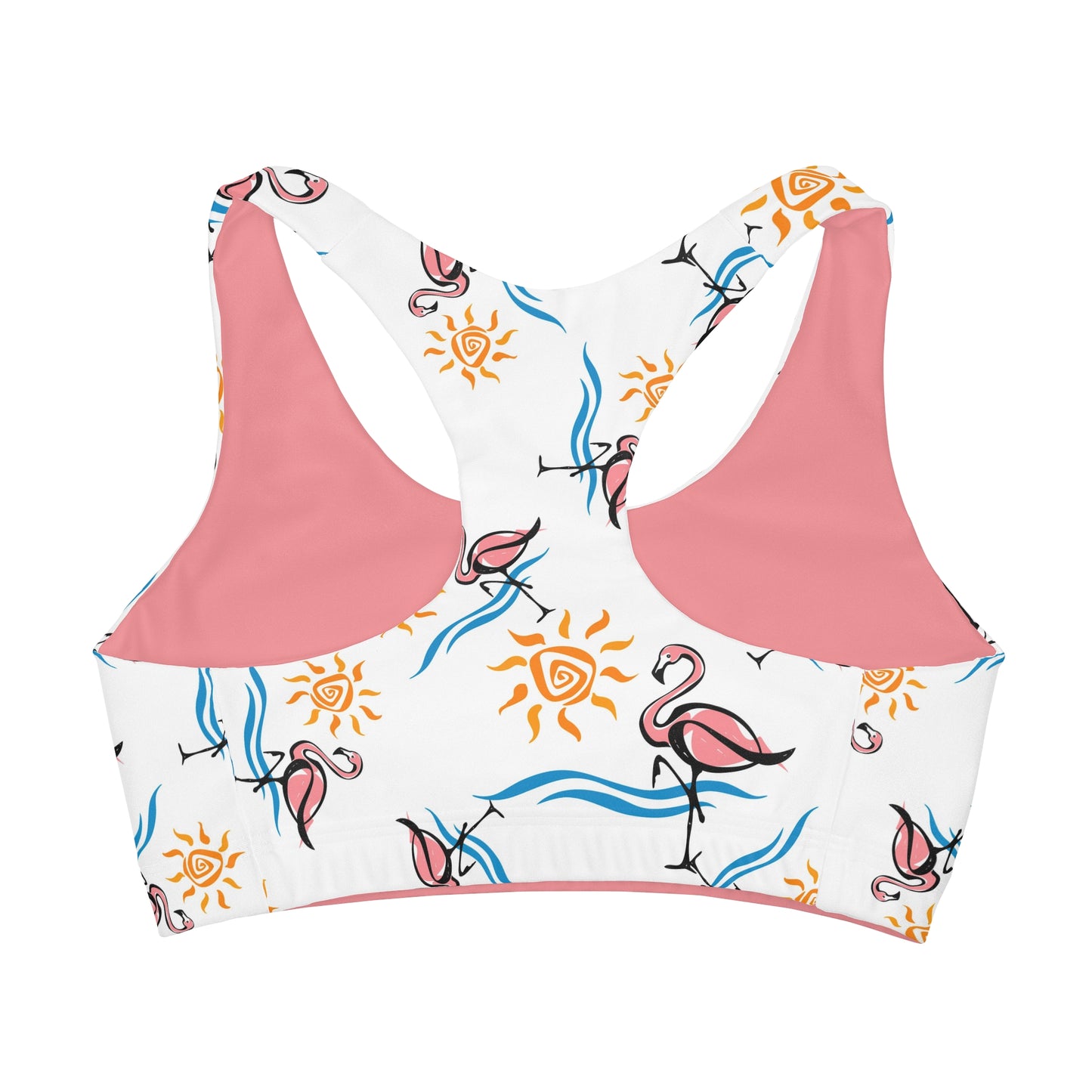 Flamingo Collection 4 Girls Sports Bra, Summer Style, Sun and Water