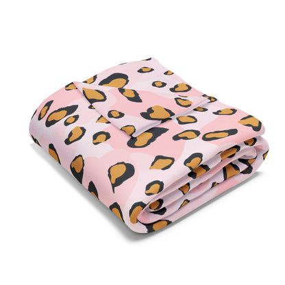 Pink Leopard Arctic Fleece Blanket