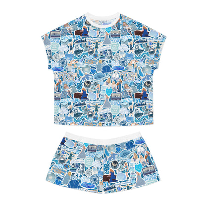 Swiftie Women's Blue Shorts Pajama Set