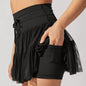 High Waist Dress Lace-up Sports Skirt Womens Clothing