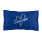 Blue & White Cheerleader Pillow Sham, Design on Front and Cream Back, Please Select QTY 2 for a Pair