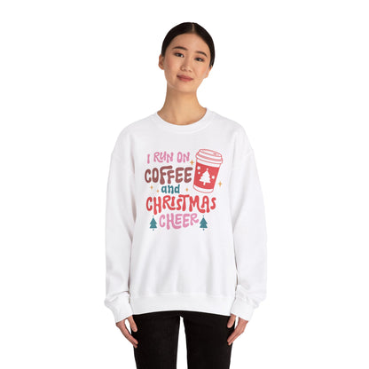 I run on Coffee and Christmas Cheer Unisex Heavy Blend™ Crewneck Sweatshirt