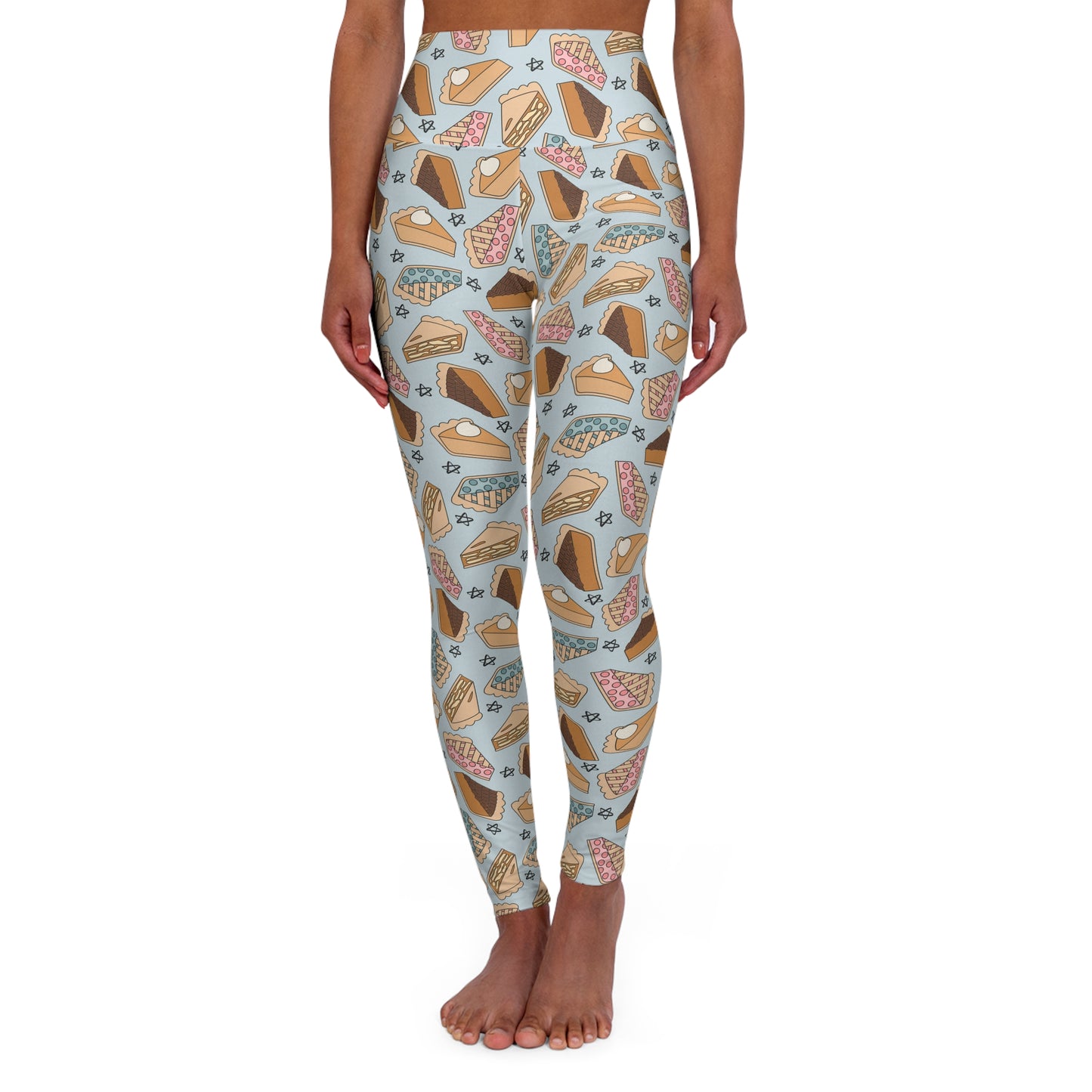 Thanksgiving Pie Women's High Waisted Yoga Leggings