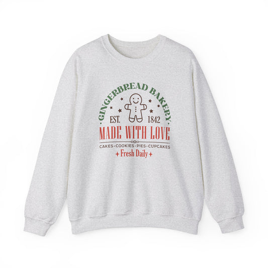 Gingerbread Bakery Sweatshirt, Christmas Retro Vintage Style