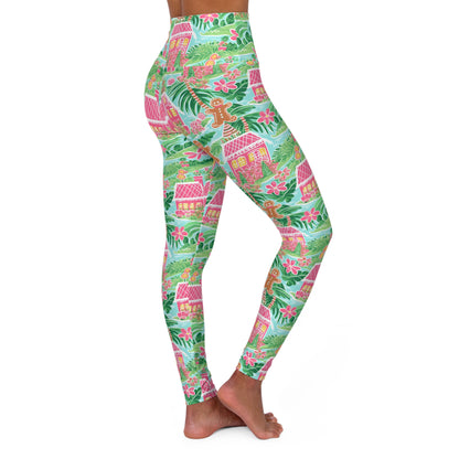 Preppy Gingerbread Christmas High Waisted Yoga Leggings