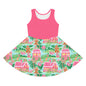 Preppy PINK Gingerbread Christmas Girls' Sleeveless Sundress