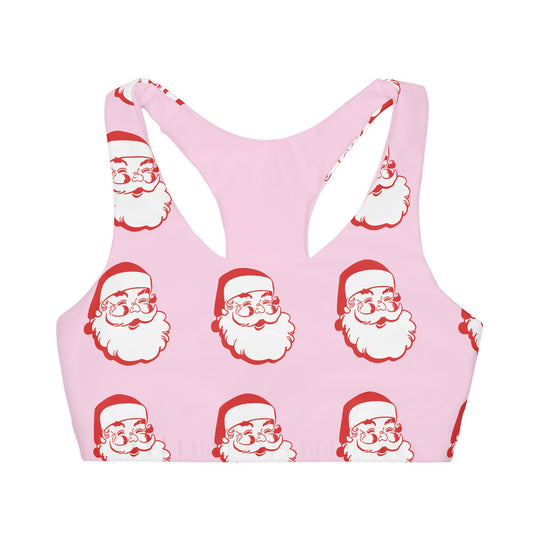 Pink Santa Sports Bra