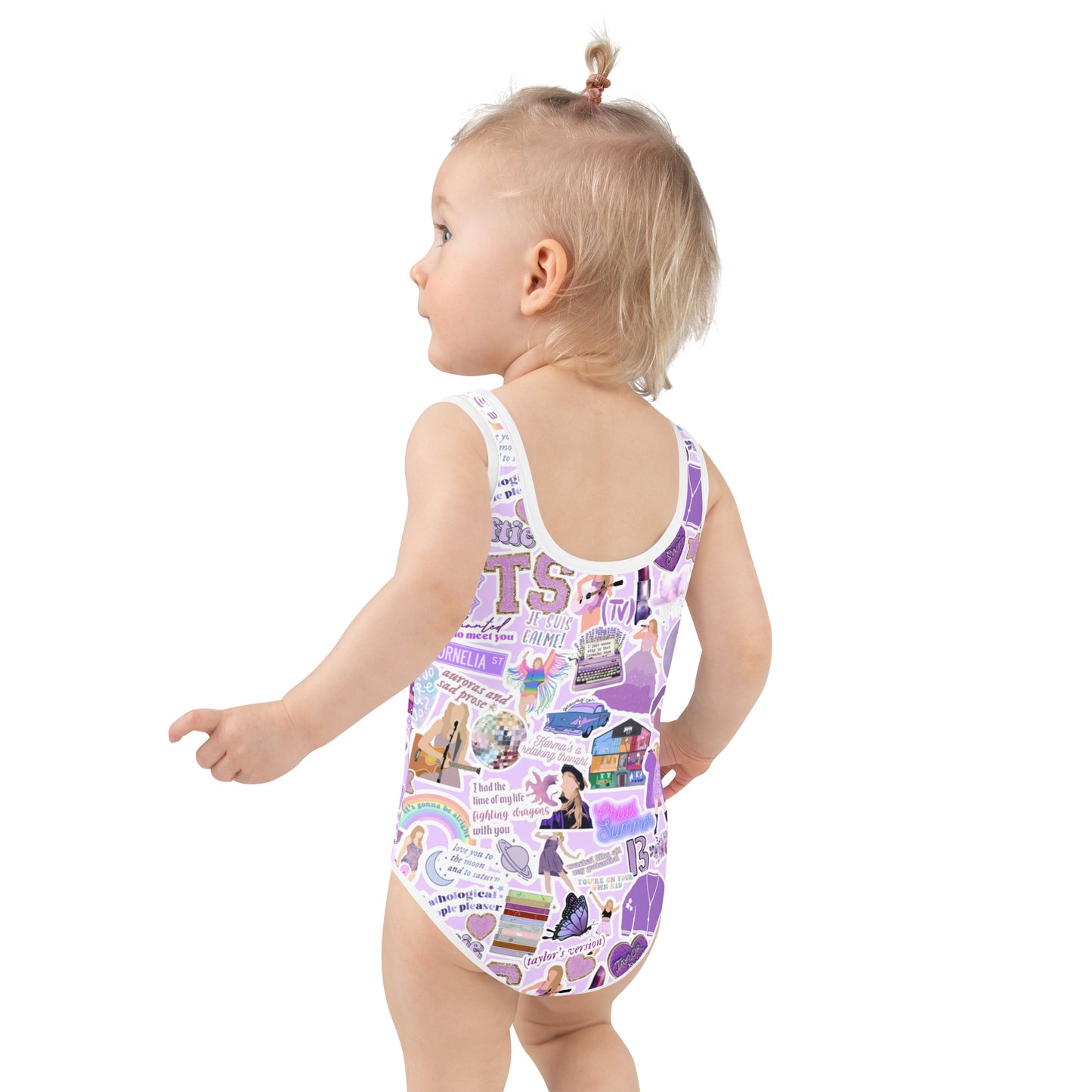 Toddler & Kids Purple Swiftie Style Swimsuit