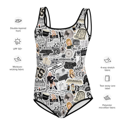 Youth and Teen Black Swiftie Swimsuit