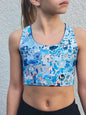 Swiftie Blue Girls' Double Lined Seamless Sports Bra